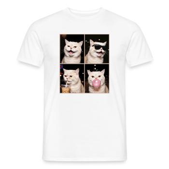 Katzen Perser Katze - Männer T-Shirt - Weiß - Vorne - AI Model Male 178 dark (178cm)