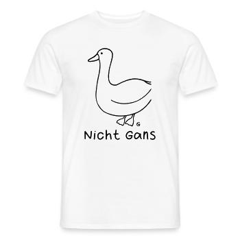 Nicht Gans - Männer T-Shirt - Weiß - Vorne - AI Model Male 178 dark (178cm)
