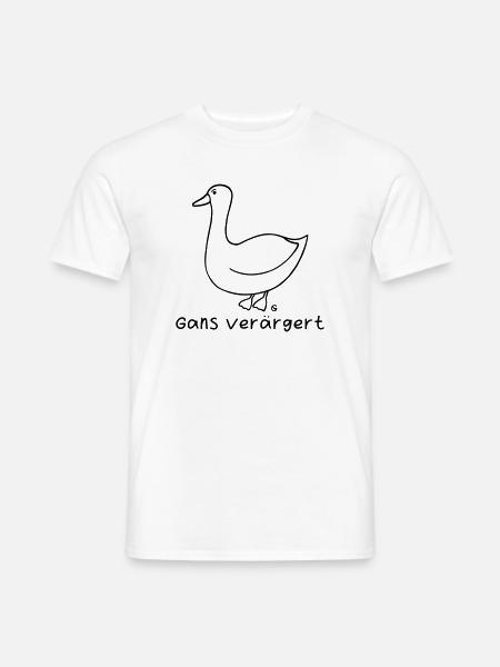 Gans verärgert - Männer T-Shirt - Weiß