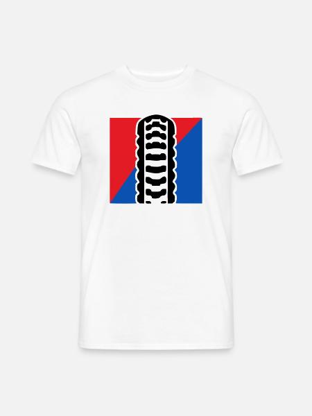 Fahrrad Reifenprofil Logo - Männer T-Shirt - Weiß