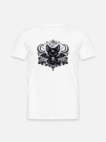 Mondfledermaus mit Diamant - Männer T-Shirt - Weiß