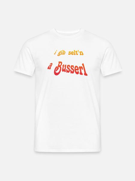 i_gib_selten_a_Busserl - Männer T-Shirt - Weiß