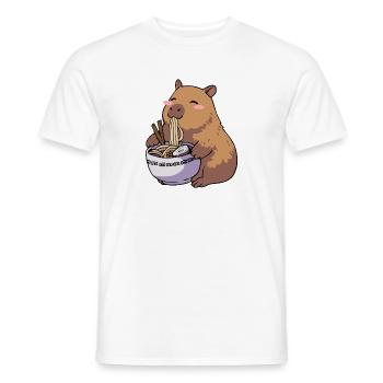Kawaii Capybara Ramen essen - Männer T-Shirt - Weiß - Vorne - AI Model Male 178 dark (178cm)