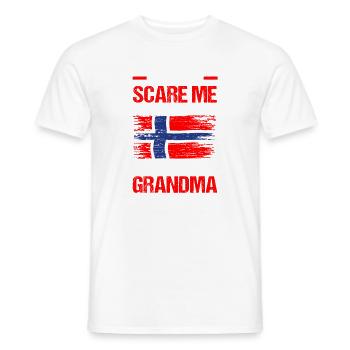 You don't scare me norwegian grandma - Männer T-Shirt - Weiß - Vorne - AI Model Male 178 dark (178cm)