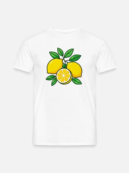 summer lemon - Männer T-Shirt - Weiß