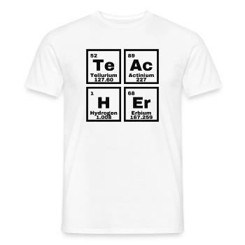 Teacher Periodensystem Chemie Lehrerin Lehrer - Männer T-Shirt - Weiß - Vorne - AI Model Male 178 dark (178cm)