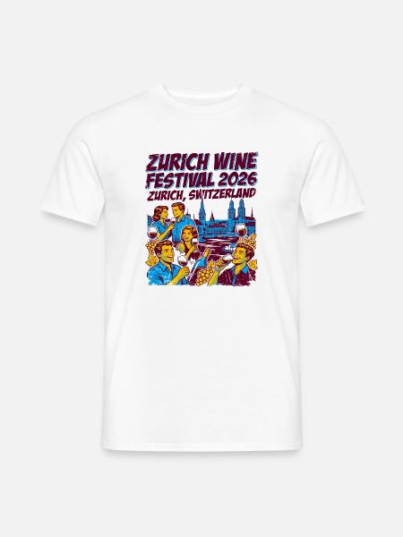 Zurich Wine Festival 2026 Celebration Event - Männer T-Shirt - Weiß