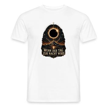 Wenn der Tag zur Nacht wird – Sonnenfinsternis - Männer T-Shirt - Weiß - Vorne - AI Model Male 178 dark (178cm)