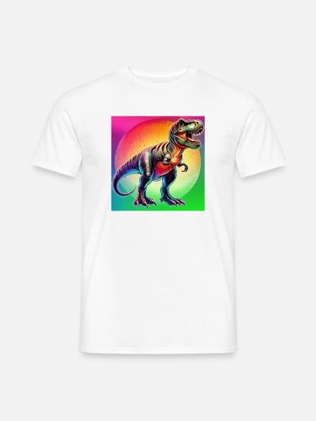 Dinosaurier - Männer T-Shirt - Weiß
