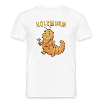 Holzwurm Tischler Schreiner Handwerker Lustig - Männer T-Shirt - Weiß - Vorne - AI Model Male 178 dark (178cm)