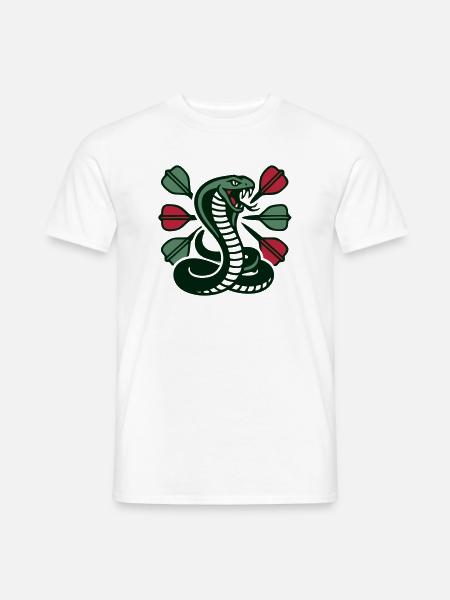 Kobra Schlange Dart Logo - Männer T-Shirt - Weiß