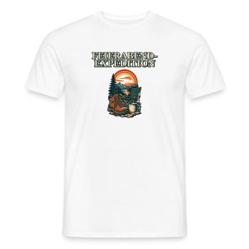 Feierabend-Expedition - Männer T-Shirt - Weiß - Vorne - AI Model Male 178 dark (178cm)