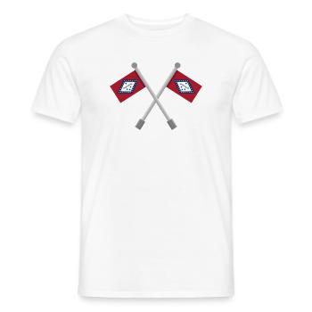 Arkansas-Flagge - Männer T-Shirt - Weiß - Vorne - AI Model Male 178 dark (178cm)
