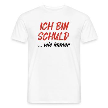 Ich Bin Schuld - Männer T-Shirt - Weiß - Vorne - AI Model Male 178 dark (178cm)