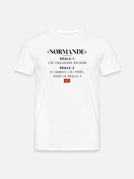 Normande Regel 1 Ich habe immer Recht Regel 2 s... - Männer T-Shirt - Weiß