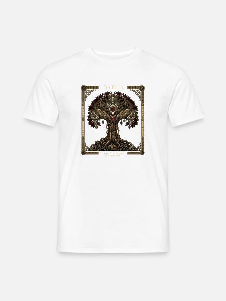 Mechanischer Lebensbaum - Männer T-Shirt - Weiß
