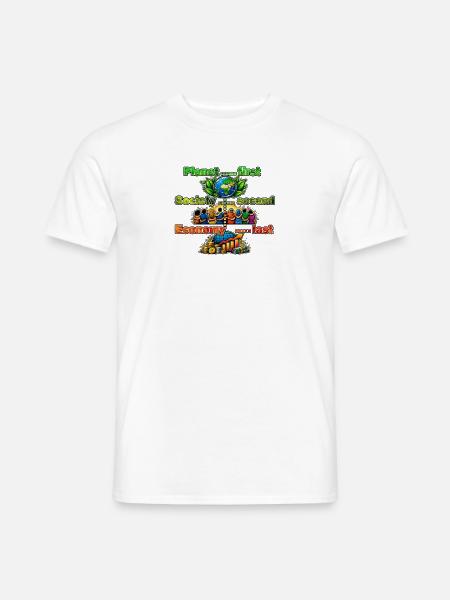 Planet first - Männer T-Shirt - Weiß