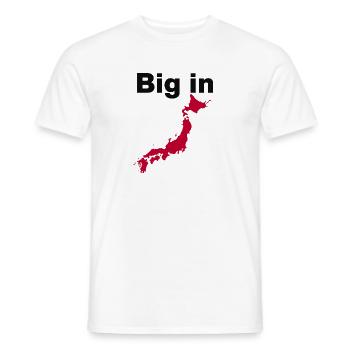 BIG IN JAPAN, JAPAN-FAN-DESIGN, LIEBLINGSLAND 🇯🇵 - Männer T-Shirt - Weiß - Vorne - AI Model Male 178 dark (178cm)