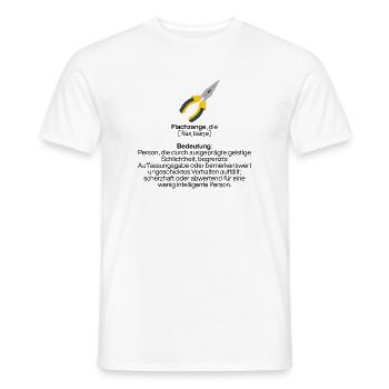 FLACHZANGE, DIE. BESCHREIBUNG, DEFINITION, NO AFD - Männer T-Shirt - Weiß - Vorne - AI Model Male 178 dark (178cm)