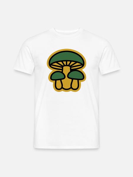 Gelbe Pilze Wald Icon - Männer T-Shirt - Weiß
