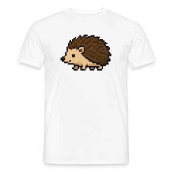 Pixeliger Igel im Retro-Stil - Männer T-Shirt - Weiß - Vorne - AI Model Male 178 dark (178cm)