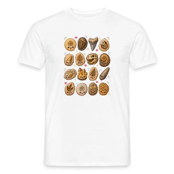 Kawaii Fossilien | Paläontologie & Geologie - Männer T-Shirt - Weiß - Vorne - AI Model Male 178 dark (178cm)