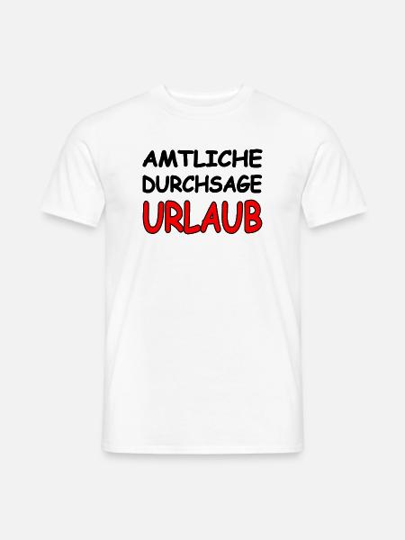 Urlaub - Männer T-Shirt - Weiß