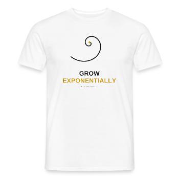 Fibonacci-Spiral Wachstum - Männer T-Shirt - Weiß - Vorne - AI Model Male 178 dark (178cm)