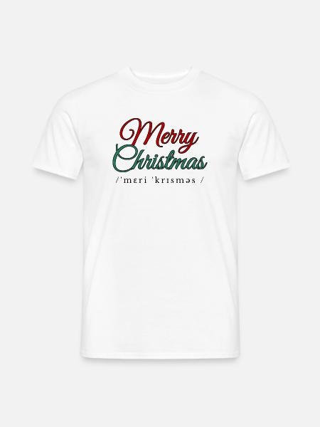 Merry Christmas - Männer T-Shirt - Weiß