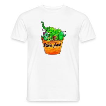 Kaktusphant im Blumentopf - Männer T-Shirt - Weiß - Vorne - AI Model Male 178 dark (178cm)