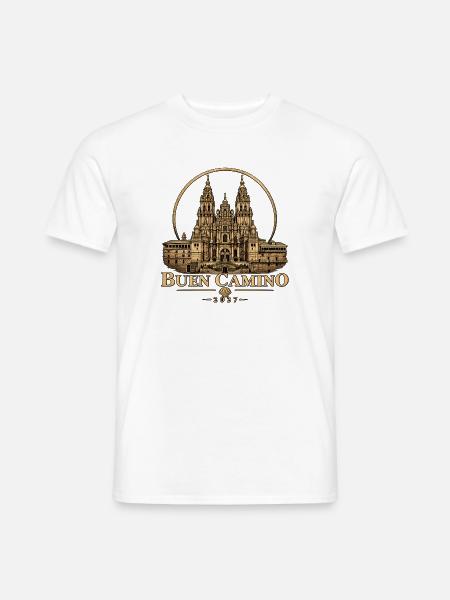 Buen Camino 2027 Kathedrale Santiago - Männer T-Shirt - Weiß