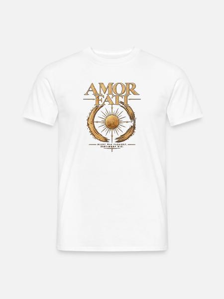 Amor Fati Sonnenstern - Männer T-Shirt - Weiß