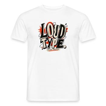Introvert Typografie - Männer T-Shirt - Weiß - Vorne - AI Model Male 178 dark (178cm)