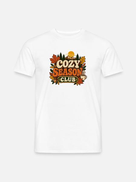 Cozy Season Club - Männer T-Shirt - Weiß