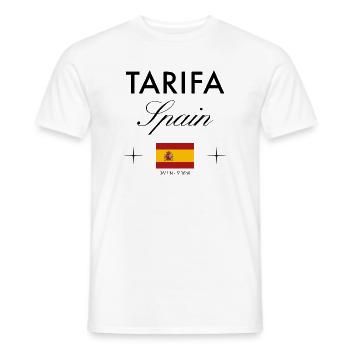 Tarifa Spanien Koordinaten Reise Souvenir - Männer T-Shirt - Weiß - Vorne - AI Model Male 178 dark (178cm)