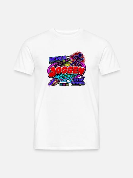 The JoGGer - Männer T-Shirt - Weiß