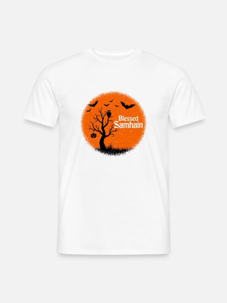 Samhain Halloween Hexe Wicca Wiccan - Männer T-Shirt - Weiß