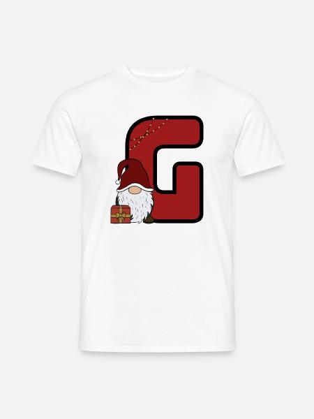 G-Weihnachtsgnom und Geschenk - Männer T-Shirt - Weiß