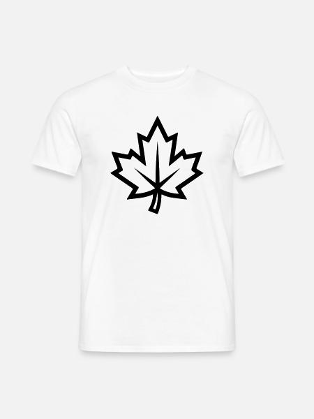 Ahornblatt Symbol Herbst - Männer T-Shirt - Weiß