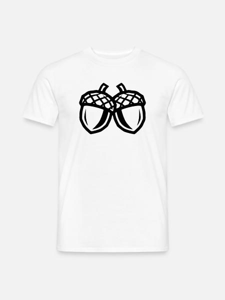 Eichel Symbol Herbst - Männer T-Shirt - Weiß