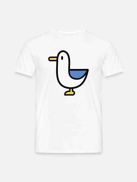 Möwe Piktogramm - Männer T-Shirt - Weiß