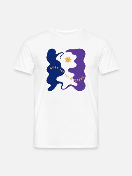 Here for the Mystery - Männer T-Shirt - Weiß
