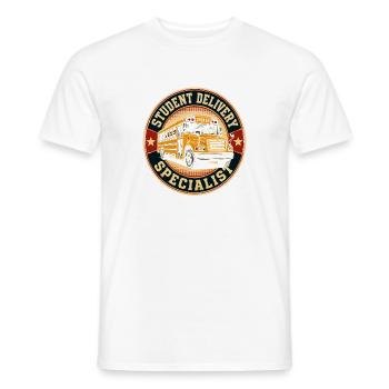 Student Delivery Spezialist Retro-Bus - Männer T-Shirt - Weiß - Vorne - AI Model Male 178 dark (178cm)