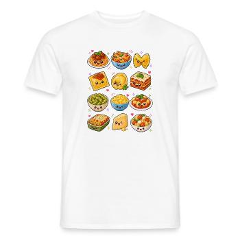 Kawaii Pastagerichte | Italienische Küche - Männer T-Shirt - Weiß - Vorne - AI Model Male 178 dark (178cm)