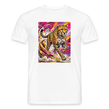 Gepard - Männer T-Shirt - Weiß - Vorne - AI Model Male 178 dark (178cm)