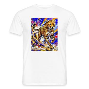 Gepard - Männer T-Shirt - Weiß - Vorne - AI Model Male 178 dark (178cm)