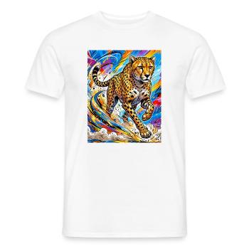 Gepard - Männer T-Shirt - Weiß - Vorne - AI Model Male 178 dark (178cm)