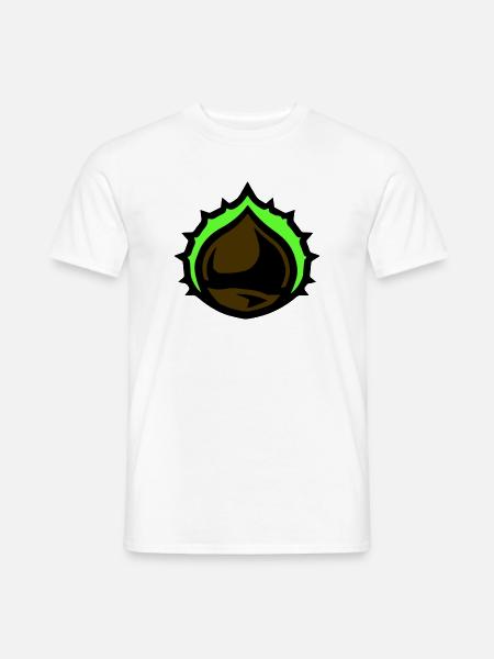 Kastanie Symbol - Männer T-Shirt - Weiß