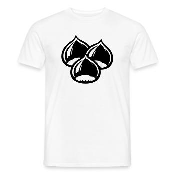 Kastanien Symbol - Männer T-Shirt - Weiß - Vorne - AI Model Male 178 dark (178cm)