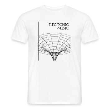 Elektronisches Musikplakat - Männer T-Shirt - Weiß - Vorne - AI Model Male 178 dark (178cm)